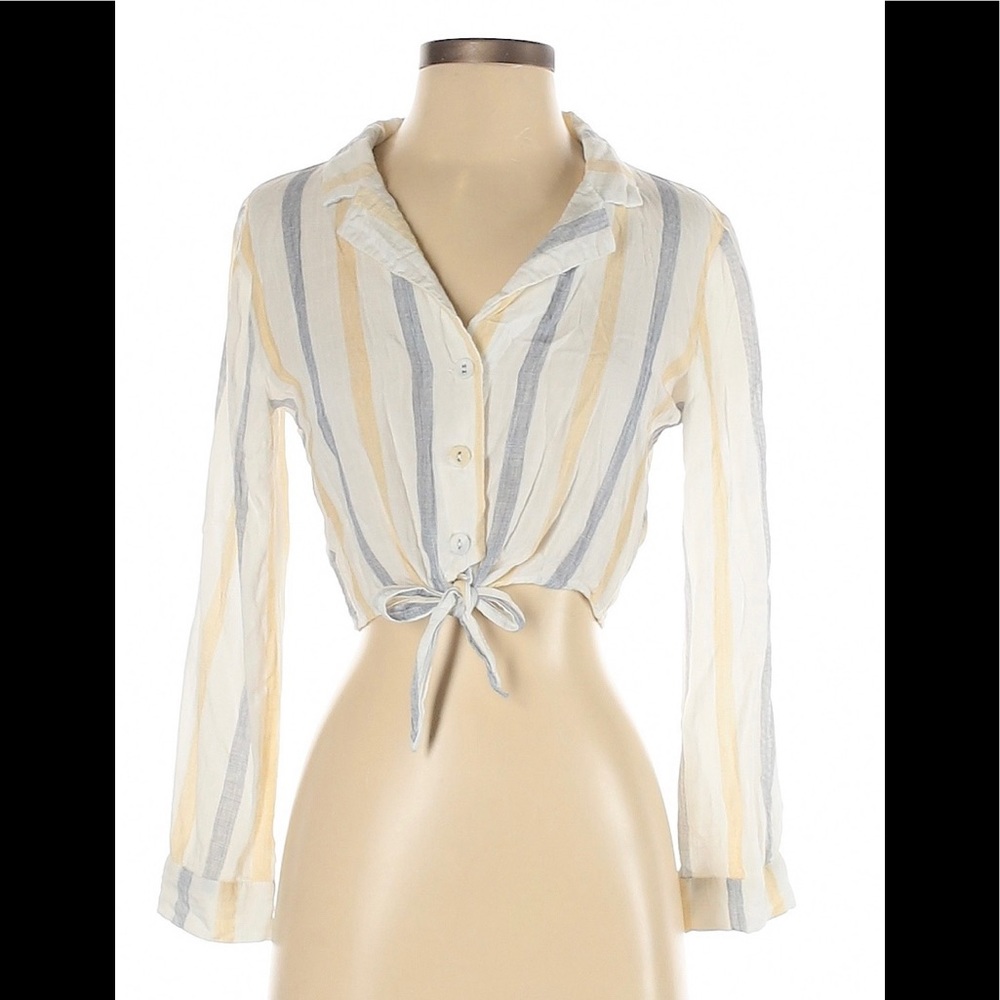 COPY - Long sleeve crop waist tie top